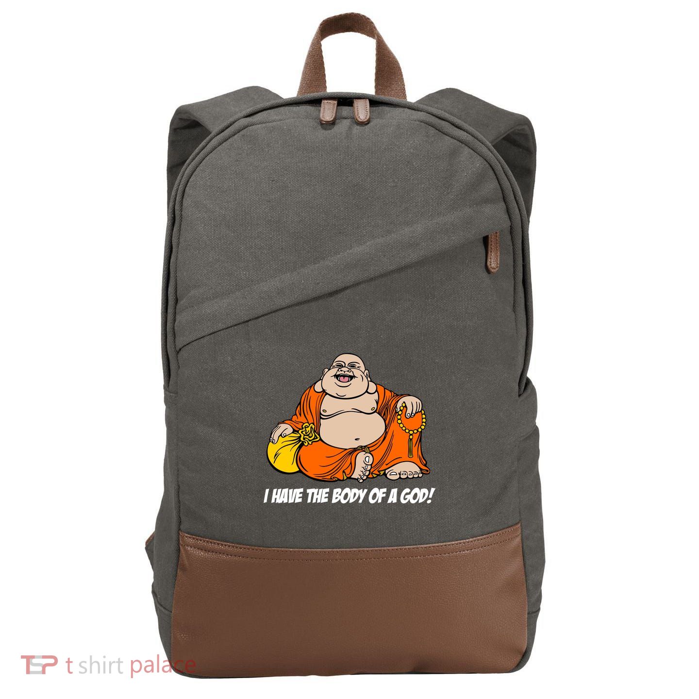 I Have The Body Of A God Cotton Canvas Backpack