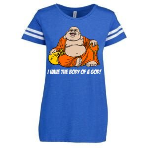 I Have The Body Of A God Enza Ladies Jersey Football T-Shirt