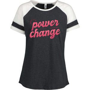 I Have The Power To Create Change Enza Ladies Jersey Colorblock Tee