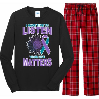 I Have Time To Listen Your Life Matters Suicide Prevention Long Sleeve Pajama Set