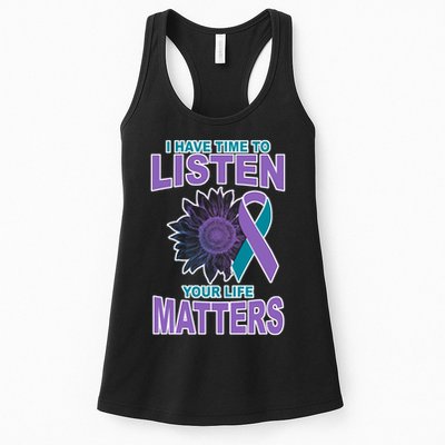 I Have Time To Listen Your Life Matters Suicide Prevention Womens Tank Top