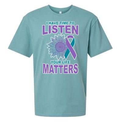 I Have Time To Listen Your Life Matters Suicide Prevention Sueded Cloud Jersey T-Shirt