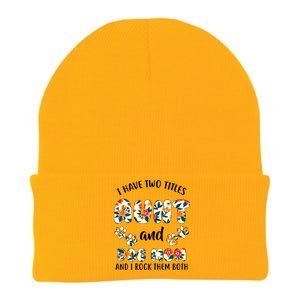 I Have Two Titles Aunt And Dog Mom Knit Cap Winter Beanie