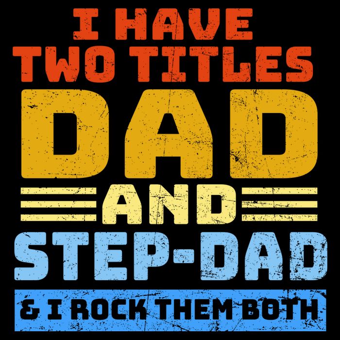 I Have Two Titles Dad & Step-Dad Rock Them Both Drawstring Bag