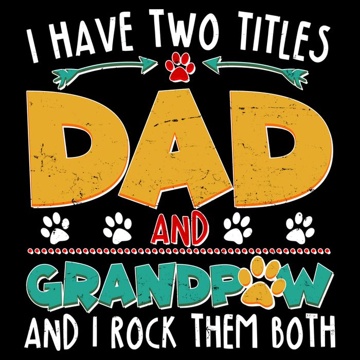 I Have Two Titles Dad And Grandpaw Drawstring Bag