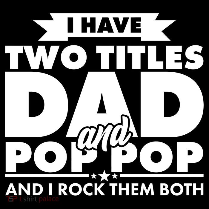 I Have Two Titles Dad And Pop Pop Short Acrylic Beanie