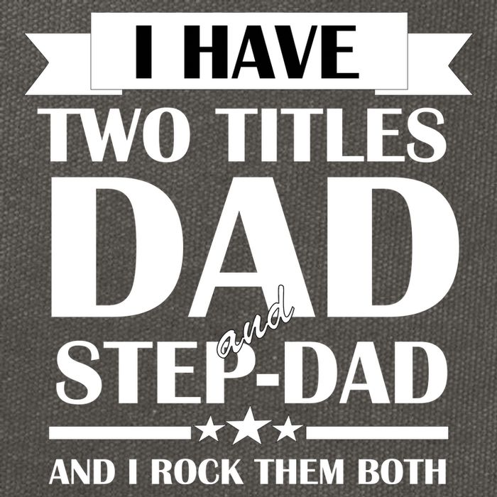 I Have Two Titles Dad And Step Dad And I Rock Them Both Cotton Canvas Backpack