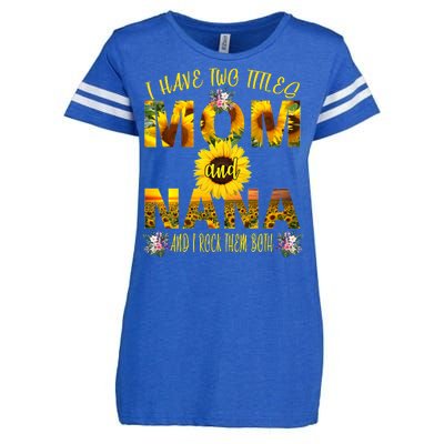 I Have Two Titles Mom And Nana Enza Ladies Jersey Football T-Shirt