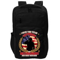 I Have Two Titles Veteran And Retirement Impact Tech Backpack