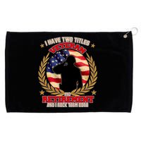 I Have Two Titles Veteran And Retirement Grommeted Golf Towel