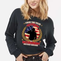 I Have Two Titles Veteran And Retirement Cropped Pullover Crew