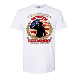 I Have Two Titles Veteran And Retirement Softstyle CVC T-Shirt