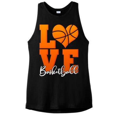 I Heart Basketball Ladies PosiCharge Tri-Blend Wicking Tank