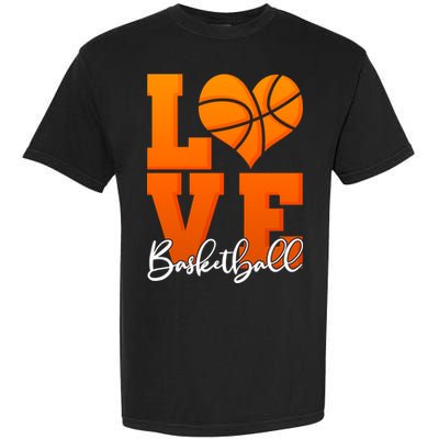 I Heart Basketball Garment-Dyed Heavyweight T-Shirt