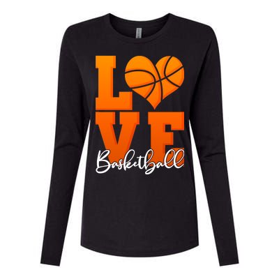 I Heart Basketball Womens Cotton Relaxed Long Sleeve T-Shirt