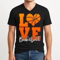 I Heart Basketball V-Neck T-Shirt