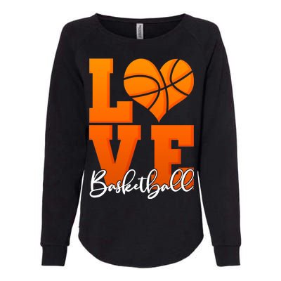 I Heart Basketball Womens California Wash Sweatshirt