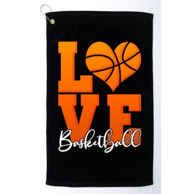 I Heart Basketball Golf Towel