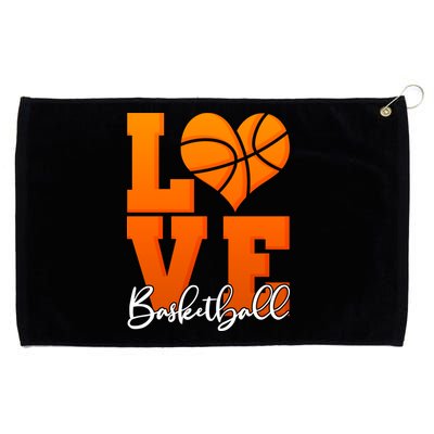 I Heart Basketball Grommeted Golf Towel