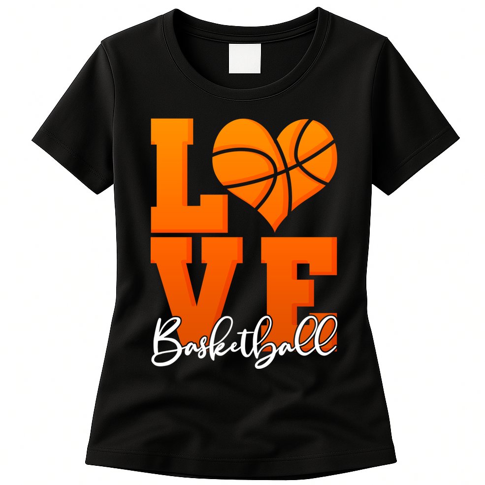 I Heart Basketball Womens T-Shirt