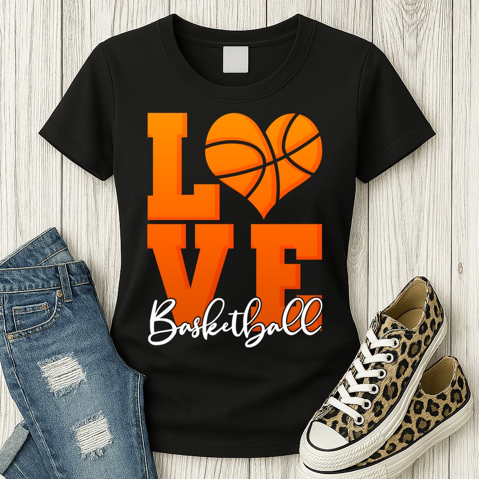 I Heart Basketball Womens T-Shirt