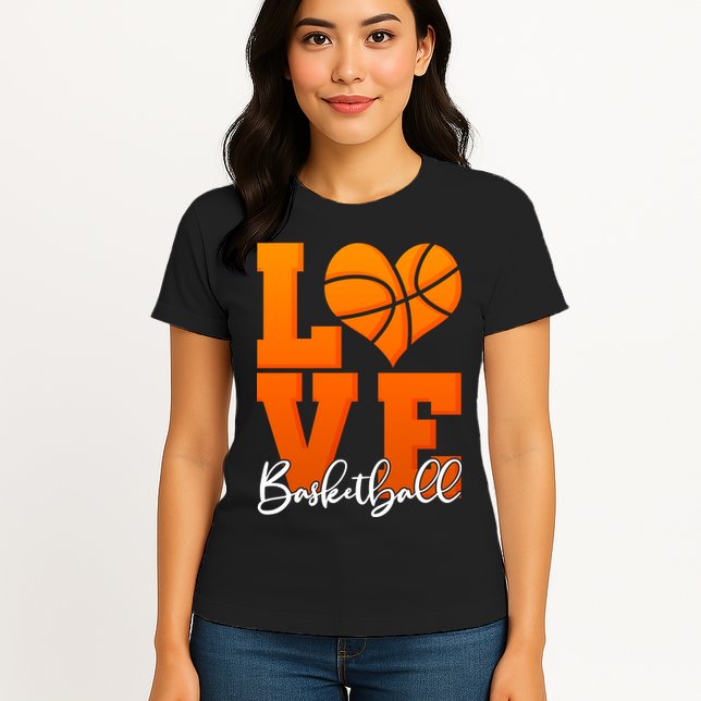 I Heart Basketball Womens T-Shirt