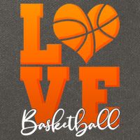I Heart Basketball Cotton Canvas Backpack
