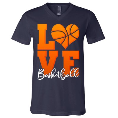 I Heart Basketball V-Neck T-Shirt