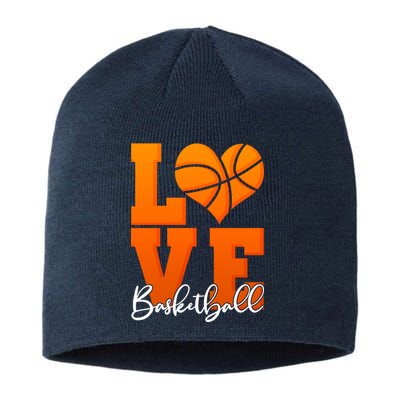 I Heart Basketball Sustainable Beanie