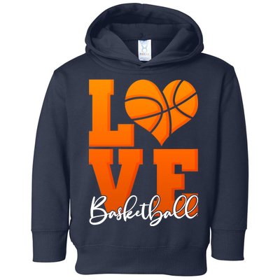 I Heart Basketball Toddler Hoodie