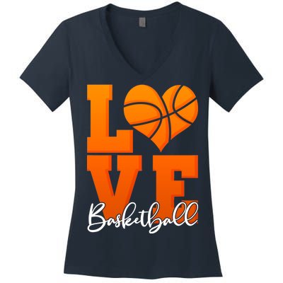 I Heart Basketball Women's V-Neck T-Shirt