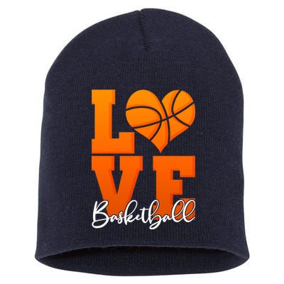 I Heart Basketball Short Acrylic Beanie