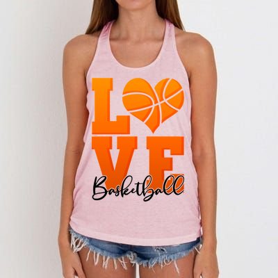 I Heart Basketball Women's Knotted Racerback Tank