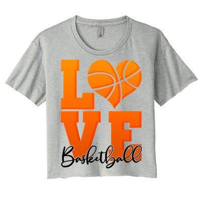 I Heart Basketball Women's Crop Top Tee