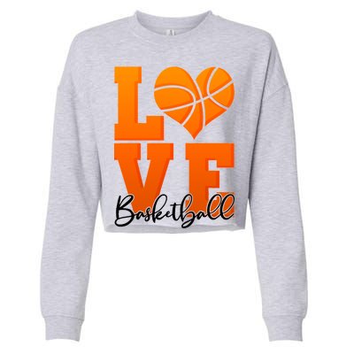 I Heart Basketball Cropped Pullover Crew