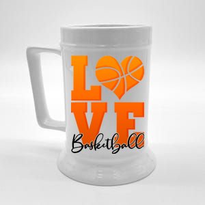 I Heart Basketball Beer Stein