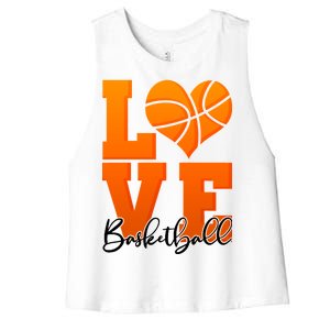 I Heart Basketball Women's Racerback Cropped Tank