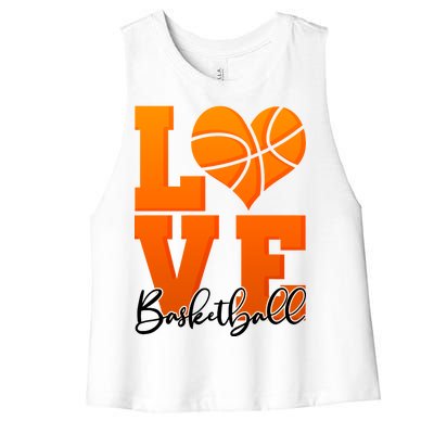 I Heart Basketball Women's Racerback Cropped Tank