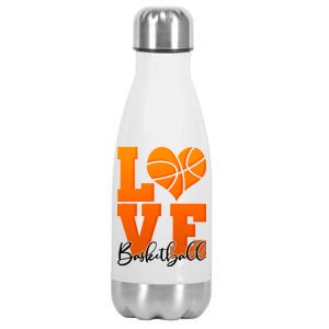 I Heart Basketball Stainless Steel Insulated Water Bottle