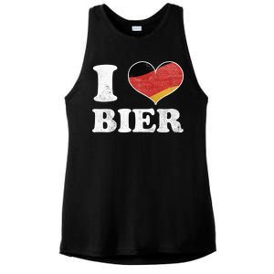 I Heart Beer Oktoberfest Ladies PosiCharge Tri-Blend Wicking Tank