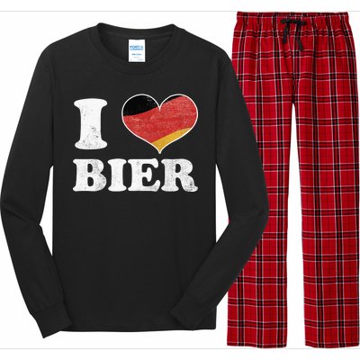 I Heart Beer Oktoberfest Long Sleeve Pajama Set