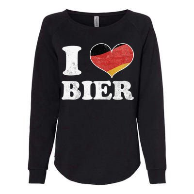 I Heart Beer Oktoberfest Womens California Wash Sweatshirt