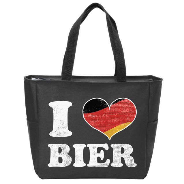 I Heart Beer Oktoberfest Zip Tote Bag