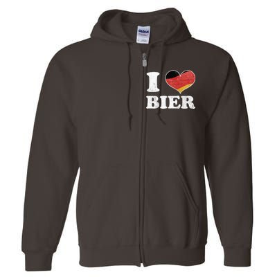 I Heart Beer Oktoberfest Full Zip Hoodie