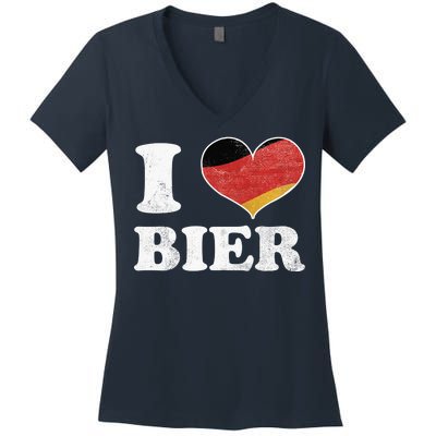 I Heart Beer Oktoberfest Women's V-Neck T-Shirt