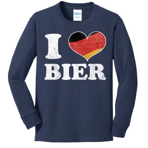 I Heart Beer Oktoberfest Kids Long Sleeve Shirt