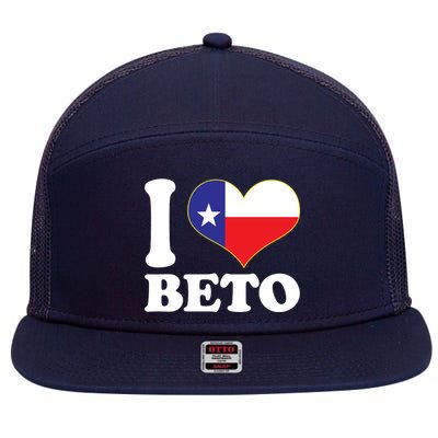 I Heart Beto 7 Panel Mesh Trucker Snapback Hat