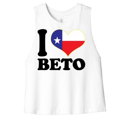 I Heart Beto Women's Racerback Cropped Tank