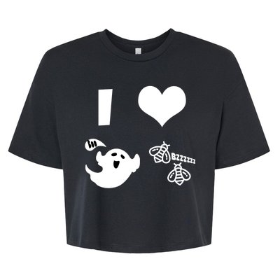 I Heart Boo Beez Bella+Canvas Jersey Crop Tee