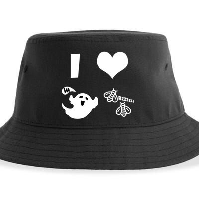 I Heart Boo Beez Sustainable Bucket Hat